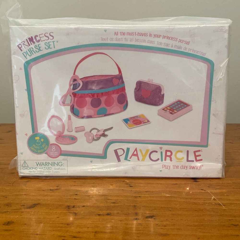 Play Circle by Battat Princess purse style set pretend play multicolor bag NIB